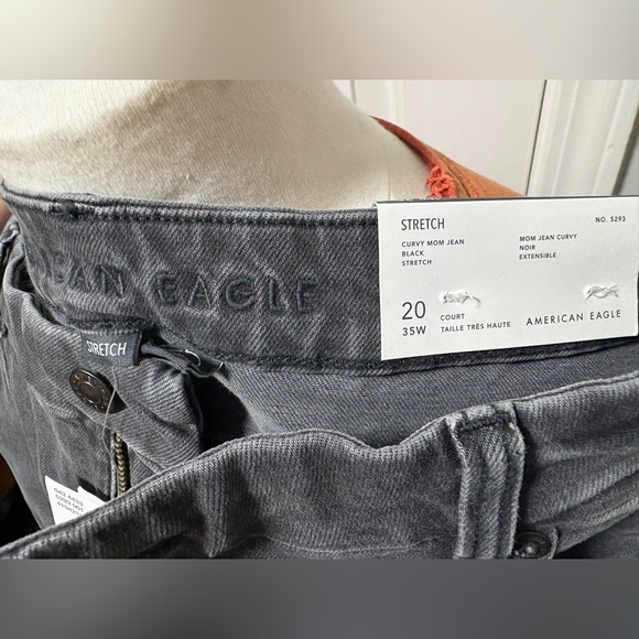 American Eagle Outfitters Curvy Mom Jean Black Size 20S - Picture 2 of 5